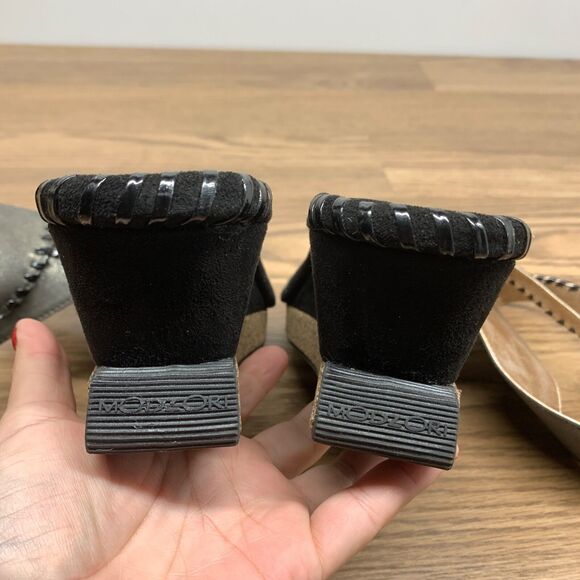 Modzori Reversible Sandals Womens 9 Wedge Cork Heels Ankle Strap Thong - Picture 5 of 10